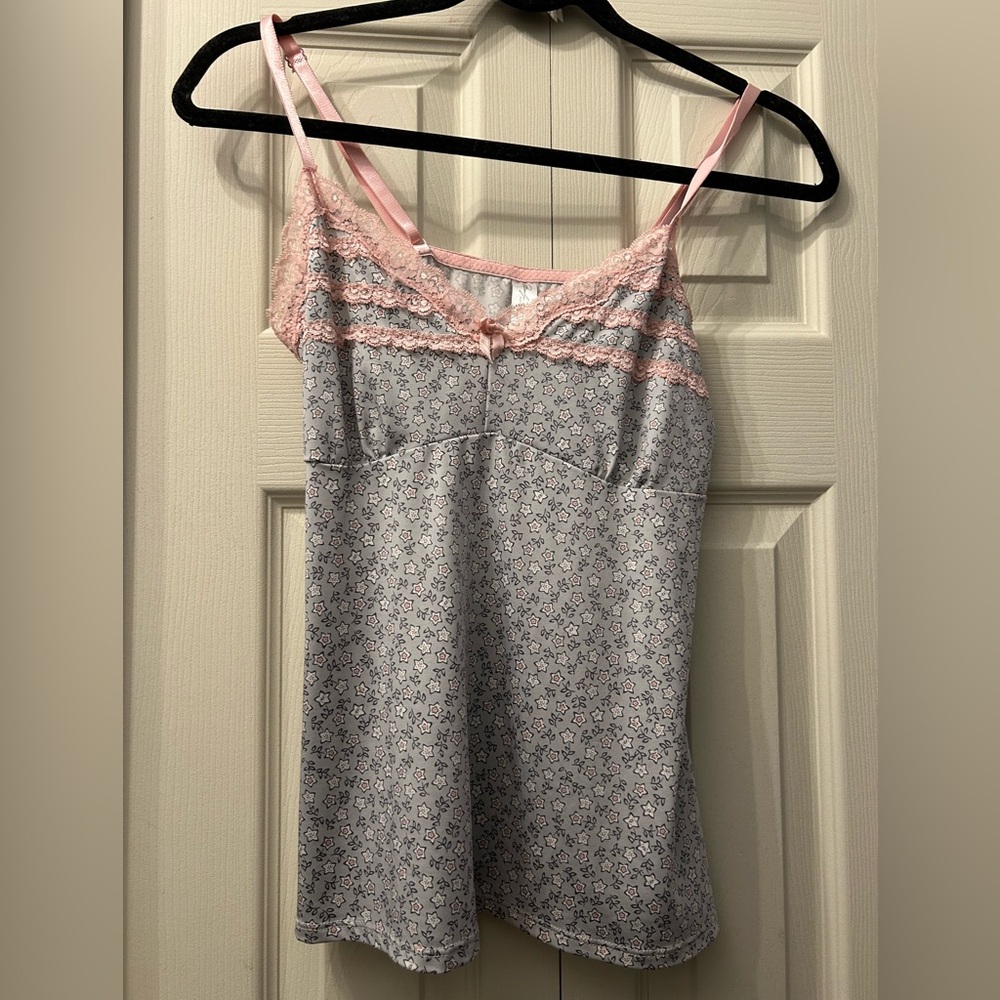Marilyn Monroe Pink and Gray Lace Chemise